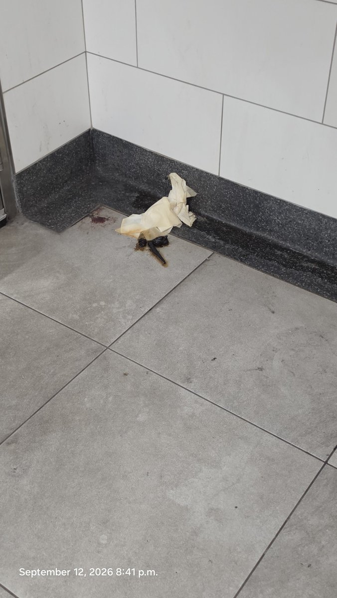 Anuram_Thava's tweet photo. @TTCHelp Urgent Priority 3 clean up needed at Union Station. Biohazard/feces right on the floor at the 200 Bay St / Royal Bank Plaza underground entrance. https://t.co/FcqmlMaYpl