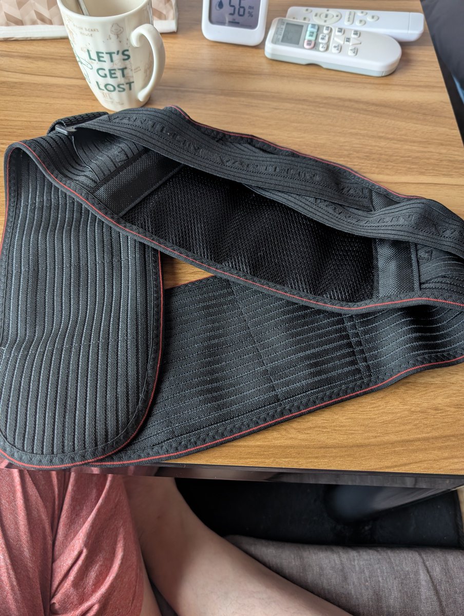 koderadesu's tweet photo. 相変わらず手が離せないバンテリン腰サポーター
腰を痛めたと知った作家の知合いが電話くれて
「今、外出中で丁度鎮痛剤持ってるから家に渡しに行きますよ」と…優しい
「せっかくだから軽くご飯食べましょうか？」と言ったら
「それは大丈夫です!」

まぁ優しいに変わりはない https://t.co/XmYsatfOWO