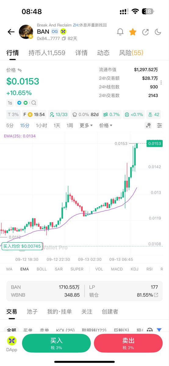 Jonmhmh2's tweet photo. 未来可期，值得等待！
我在这里大胆预测一下，会不会是下个上币安现货？
能不能吃上，各位随意，我是干了！
#BAN https://t.co/w6a0wApHDz