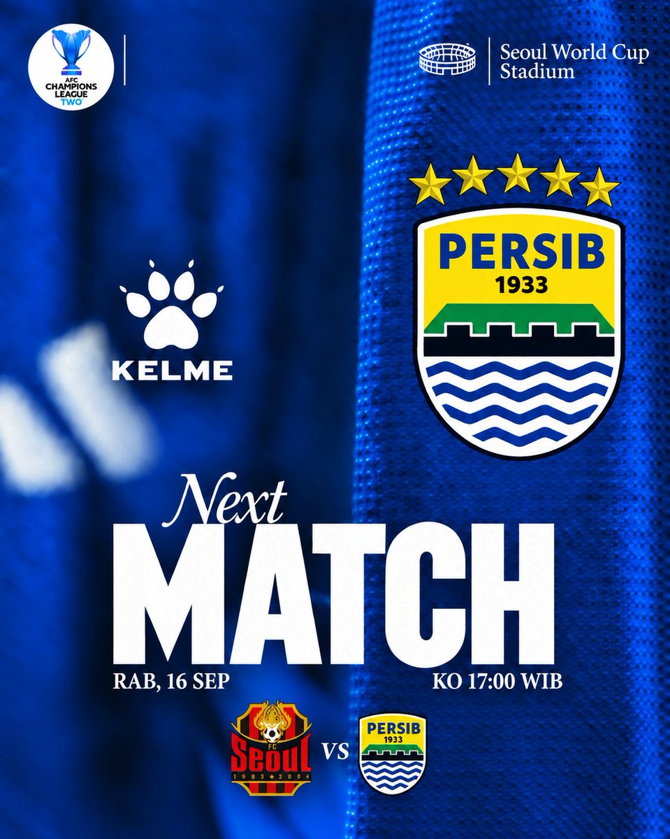 officialvcg_'s tweet photo. ⏩ NEXT MATCH | AFC CHAMPIONS LEAGUE TWO (MD1)
🆚 FC SEOUL
🗓️ SEP 16, 2026

#persib 
#acl2 https://t.co/O9K2LgouGc