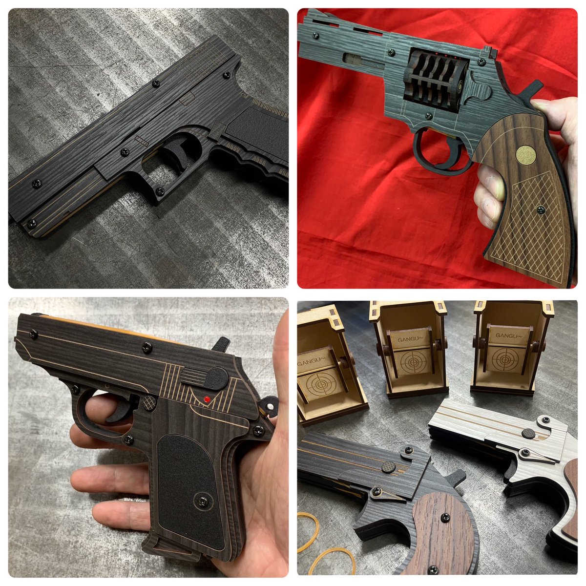 ganguu2's tweet photo. arteVarie 142 #TOKYOFES に出展します。
【出展日】9 / 13(日)
【スペース】  東2 W13

銃型ペンダントトップ・連射式ゴム鉄砲(↓画像のもの) あります🔫お気に入りを見つけにきてくださいね😊ミニチュア銃は無いので通販開けてます #ゴム銃  #アルトヴァリエ #設営完了 https://t.co/F3dosFDwhA