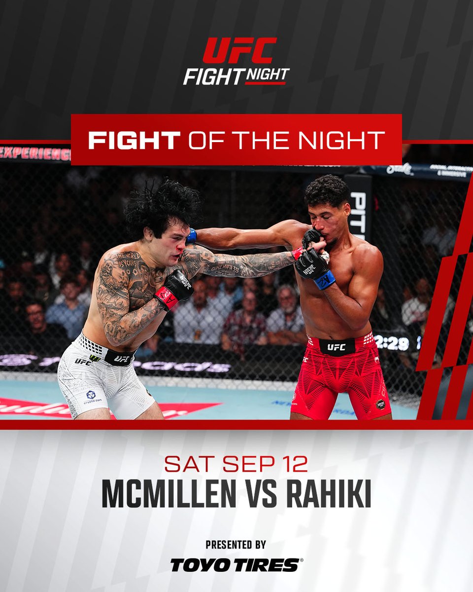 ufc's tweet photo. Put on a show, Earned the bonus! 💰

Tommy McMillen &amp; Marwan Rahiki are going home with a FOTN bonus!

B2YB: @ToyoTires https://t.co/pA9al9Z2Wp