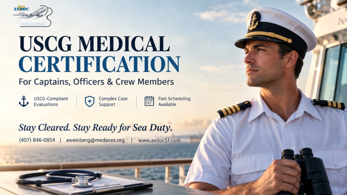AvMedOfficial's tweet photo. Ready for your next voyage? ⚓

Stay medically certified and ready for sea duty with professional USCG-compliant evaluations and support for captains, officers, and crew members.

📞 (407) 846-0854
📧 aweinberg@medavex.org
🌐 https://t.co/JqCMgqjjVk

#USCGMedical  #AvDoc51 https://t.co/G1crWDg7L0