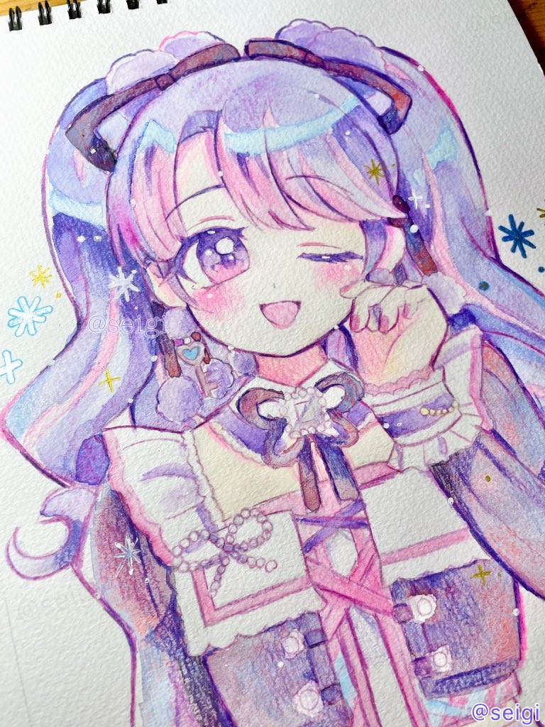 seigiatorie's tweet photo. たいむちゃん💜
＃おえかき堂 https://t.co/GbMWSVWGfF