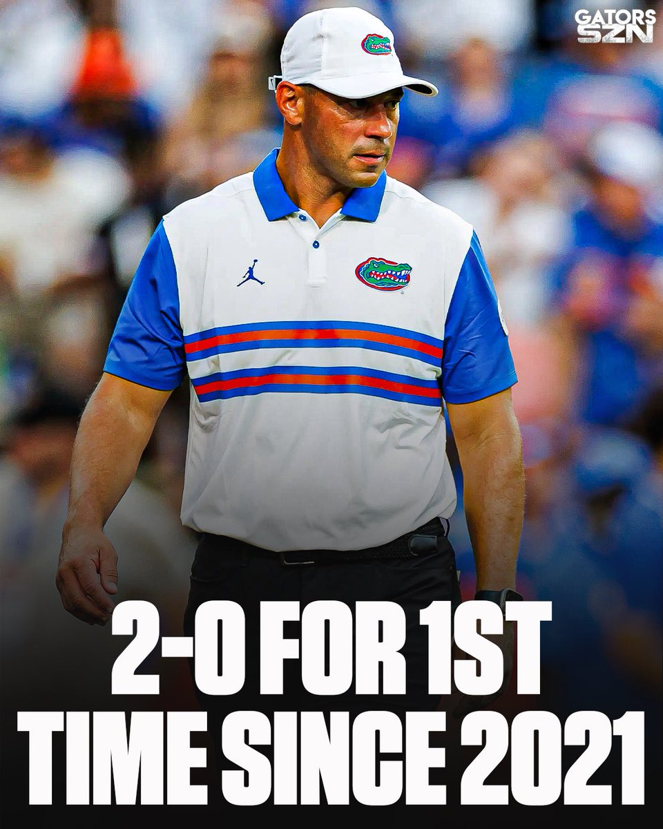 gatorsszn's tweet photo. Florida is 2-0 for the first time since the 2021 season 🐊

Gators are looking to start 3-0 for the first time since 2019 next week at Auburn… https://t.co/ydRPZtBZAR