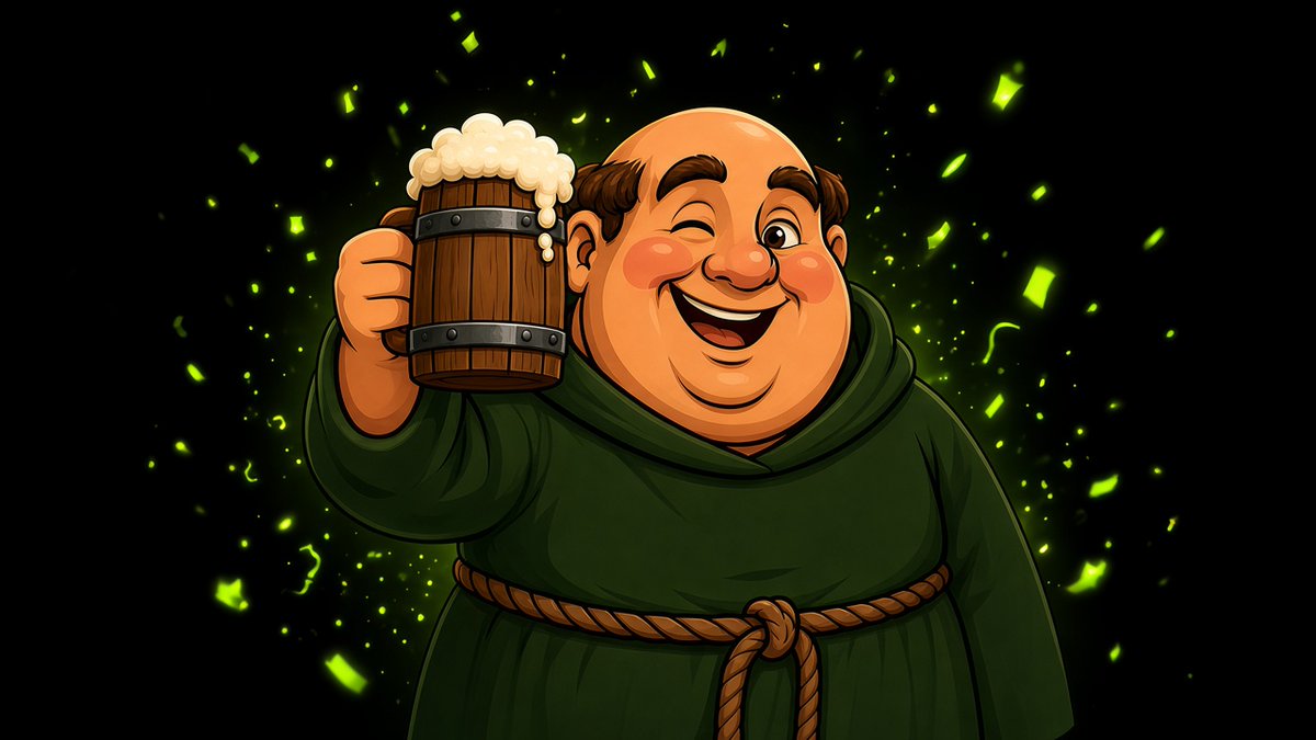 Fatfriarfun's tweet photo. Raise one for the ones who stayed.

Fat. Loyal. Always pouring.
$FRIAR — pull up a stool.

https://t.co/uL9JdzofzU
#FRIAR #FatFriar #RobinhoodChain https://t.co/VededeaAWq
