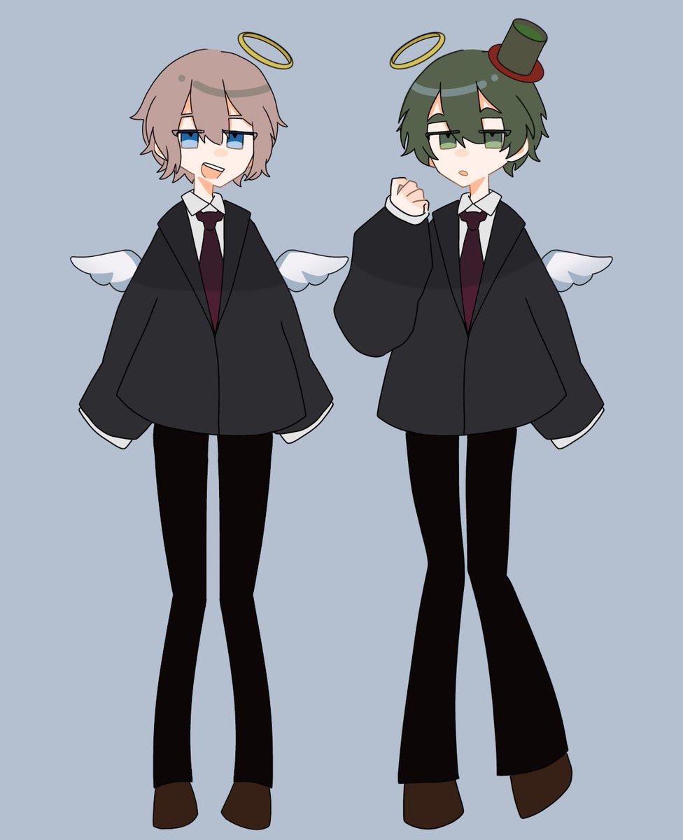 omame4s's tweet photo. このペア描くの好き https://t.co/oukpKOm0vy