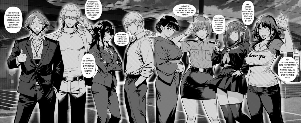 jamjam_arts's tweet photo. Final one, hope everyone enjoyed watching me draw the cast aged up. I was having fun at least ^^ https://t.co/mqbqbTnEOc