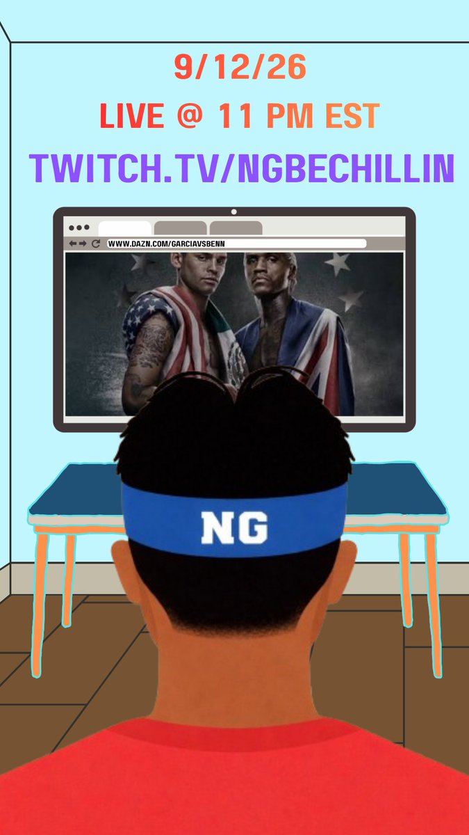 ngupdatess's tweet photo. NG will be going live TONIGHT at around 11 PM EST watching Ryan Garcia vs Conor Benn!🎥🍿🥊🔥 https://t.co/oHTo6UCr2m https://t.co/h3s671S7Pr