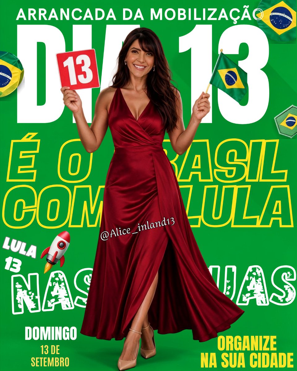 Alice_inland13's tweet photo. 📢 CONVOCAÇÃO GERAL: AMANHÃ É DIA DE MAR VERMELHO NAS RUAS E NAS REDES! ⭐🔴
Vamos mostrar a verdadeira força do povo brasileiro ocupando cada canto do país. 
 Durante o dia: Organize sua galera! Vale carreata, caminhada, panfletagem na feira, bandeiraço e muita conversa olho no olho para conquistar cada voto. Procure o comitê ou diretório da sua cidade, descubra o ponto de encontro e participe!📲 
Às 18h (Horário de Brasília): O nosso encontro é digital! Vamos fechar o dia com uma LIVE EXCLUSIVA via Zoom com o Presidente Lula para alinhar as estratégias finais e incendiar as redes!
Não fique de fora dessa virada histórica. Inscreva-se agora mesmo para participar ao vivo com o nosso velhinho:👉 https://t.co/8aJxFKKh5T
PREFIRO LULA 
MEU VOTO É LULA
#LulaTrabalha