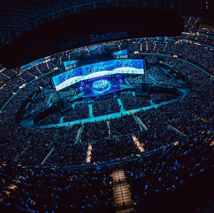 AboutMusicYT's tweet photo. BTS is on track to achieve the biggest touring year by any artist in history, with the Arirang World Tour projected to become the #1 tour of 2026, grossing over $800 million across 77 shows, not including the remaining 2027 dates. https://t.co/SCILDMjwgj