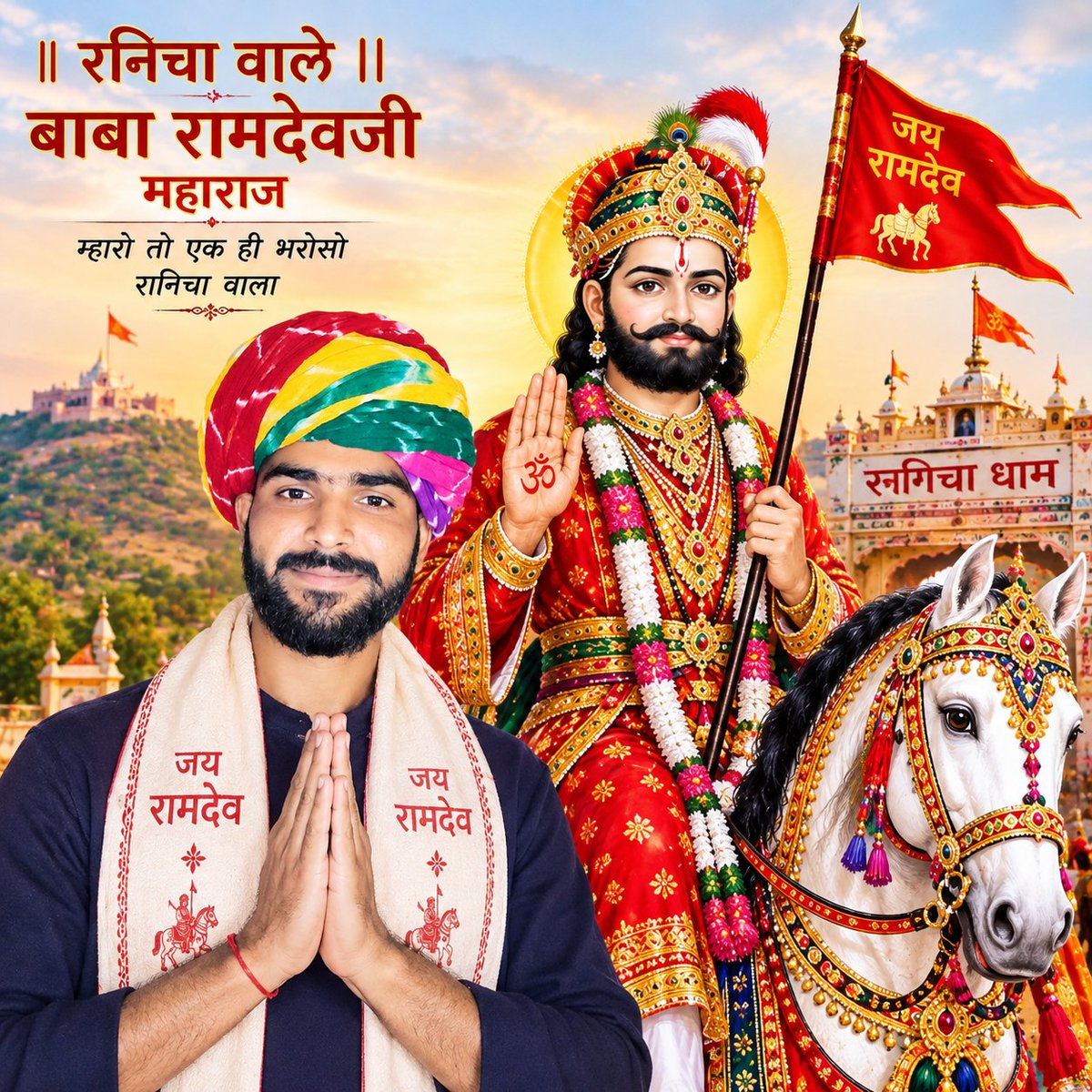 devendraudiniy1's tweet photo. लोकदेवता बाबा रामदेवजी के प्राकट्य दिवस, भादवा बीज के पावन अवसर पर आप सभी को हार्दिक शुभकामनाएं। 
जय बाबा री।
@devendraudiniy1 https://t.co/TnyHcZU8nR