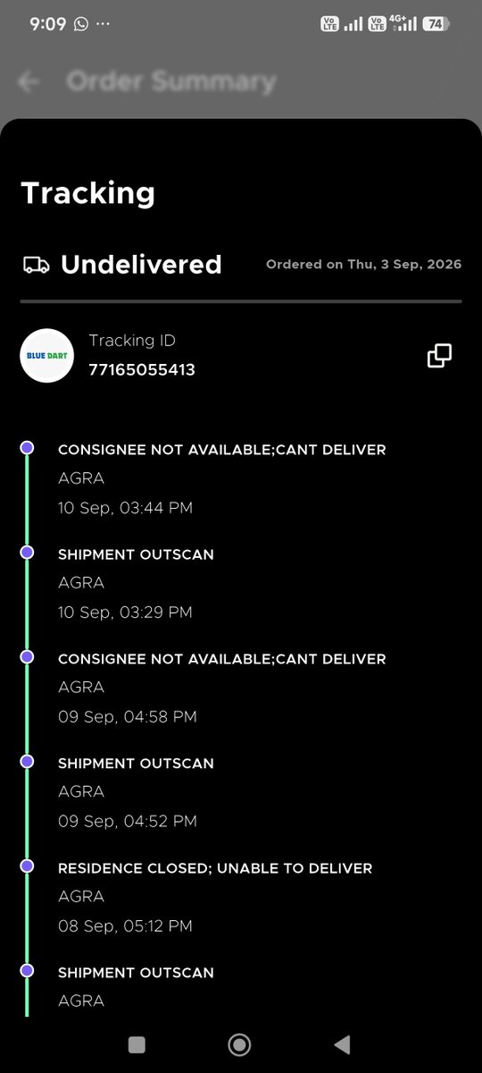 ImSubhanQureshi's tweet photo. My shipment has been pending since 7 September. Since then, the delivery has repeatedly been postponed with the status “Person Not Available”,
despite delivery person has not called or attempted to contact me even once
@NagpurHaldirams @haldiramfoods @Haldiramsonline @MyHaldirams https://t.co/6uUZgEjD7a