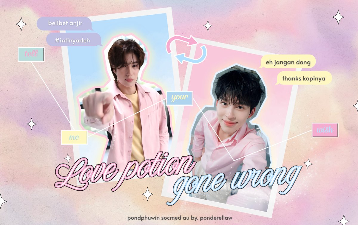 ponderellaw's tweet photo. #pondphuwin short au

love potion gone wrong

when bodies switch and feelings change, who really fell under the love potion's spell? https://t.co/184cetYdpv
