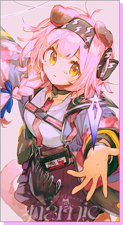 ミヅキのカラーチェンジコールドタンブラー　イエロー　Namie アークナイツ ミヅキ(アークナイツ) 「for a book i gave out as a bonus at comi