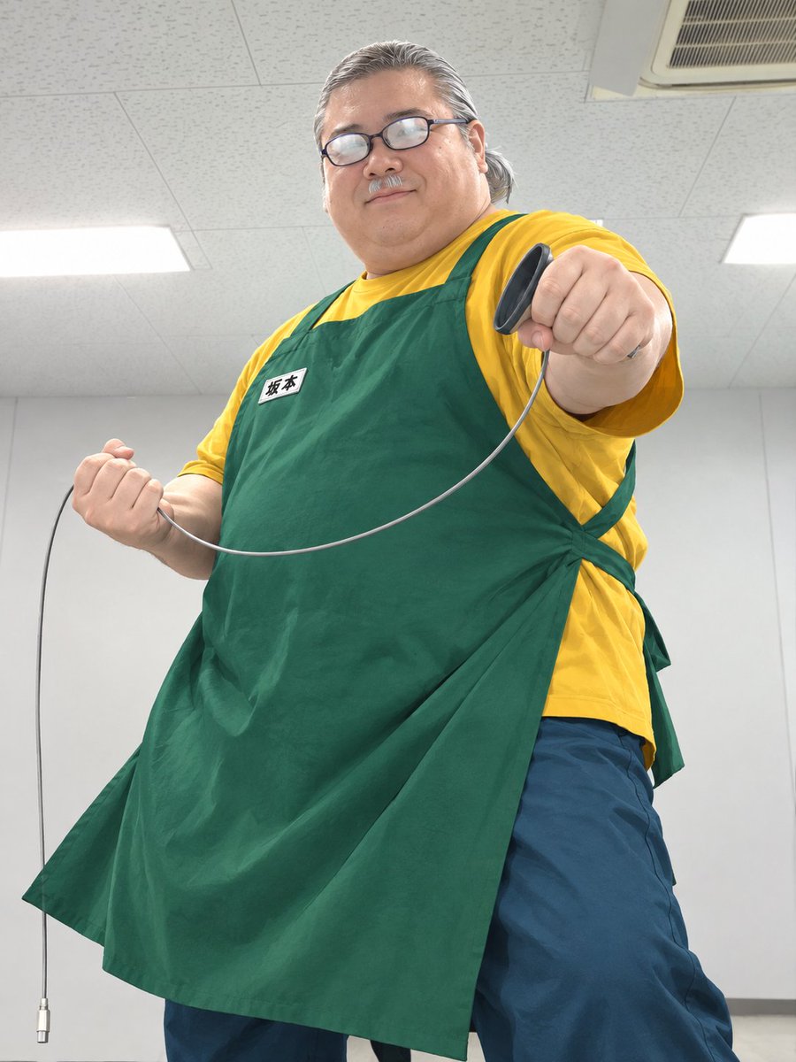 youkim0620_f's tweet photo. SAKAMOTO DAYSのコスプレ
相変わらずチャッピーすげーな(ﾟДﾟ)！！ https://t.co/kdL66iLPxg