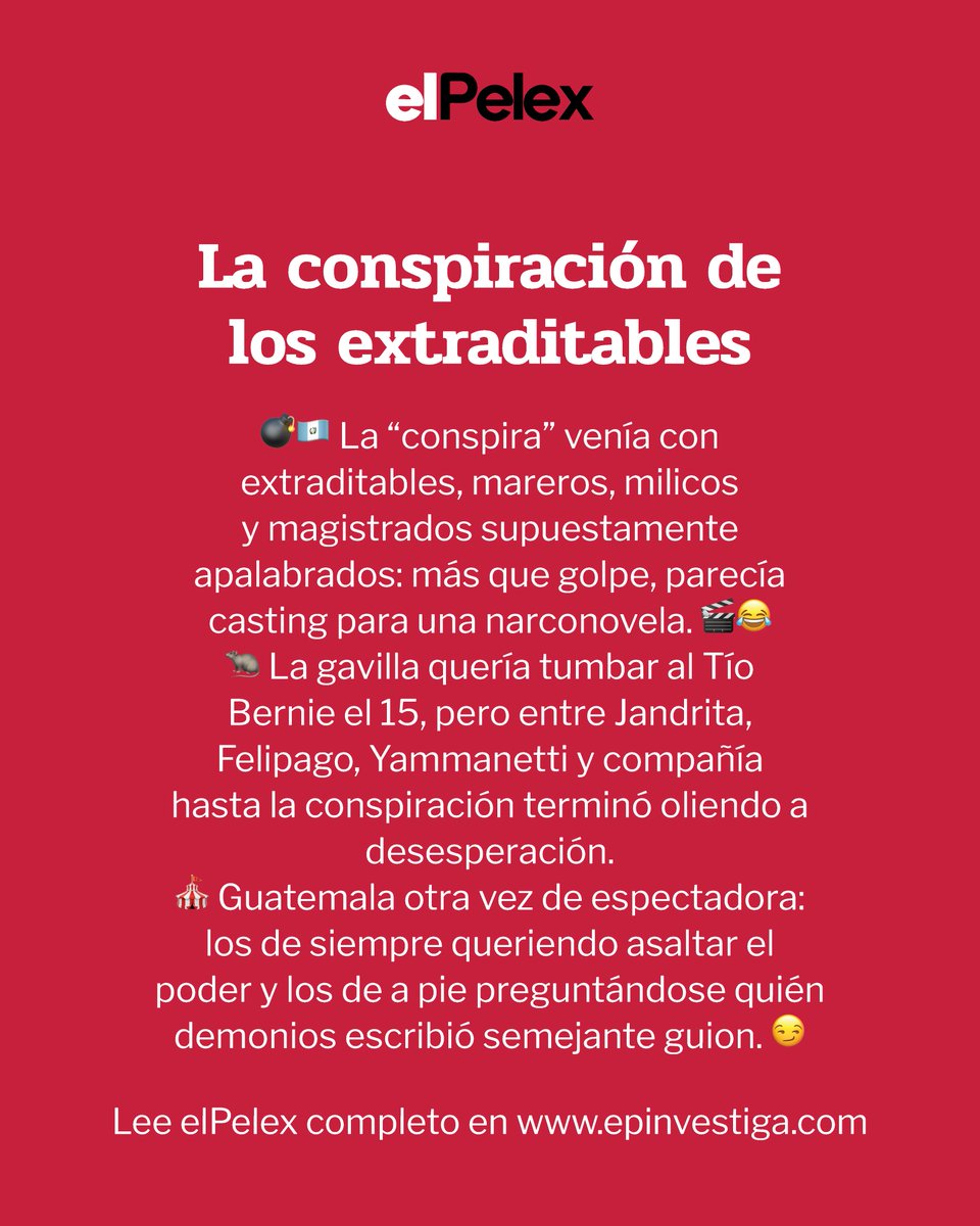 eP_investiga's tweet photo. #elPelex | ✈️ Claudia regresó volando de Israel para desfilar ante los canchitos de Cayalá, cargando llaves, llavero y su propuesta para mantener el negocio.
🔑 Pero el Olimpo fue claro: “No hay… ninguno bueno”. Ni para la foto, ni para el saqueo, ni para seguir ordeñando al Estado. 😂
https://t.co/iFdEjNS1rV