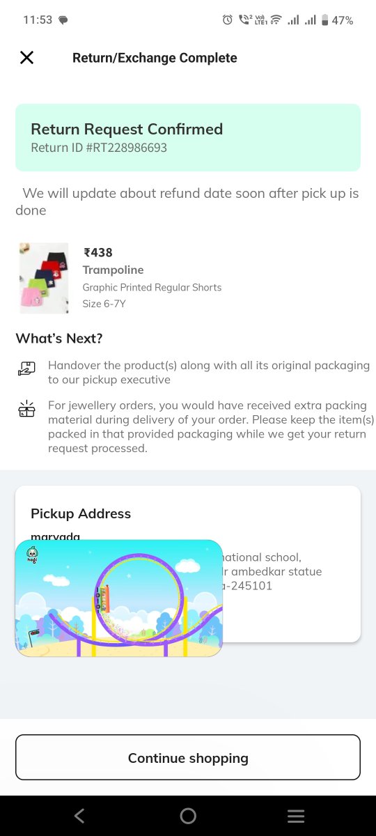 maryadaambedkar's tweet photo. @AjioCares  my pickup is cancelling by ur team again and again. PlZ look into this matter, today I raise new return request.. plz raise a complaint for return pickup. https://t.co/bR1UapSFo1