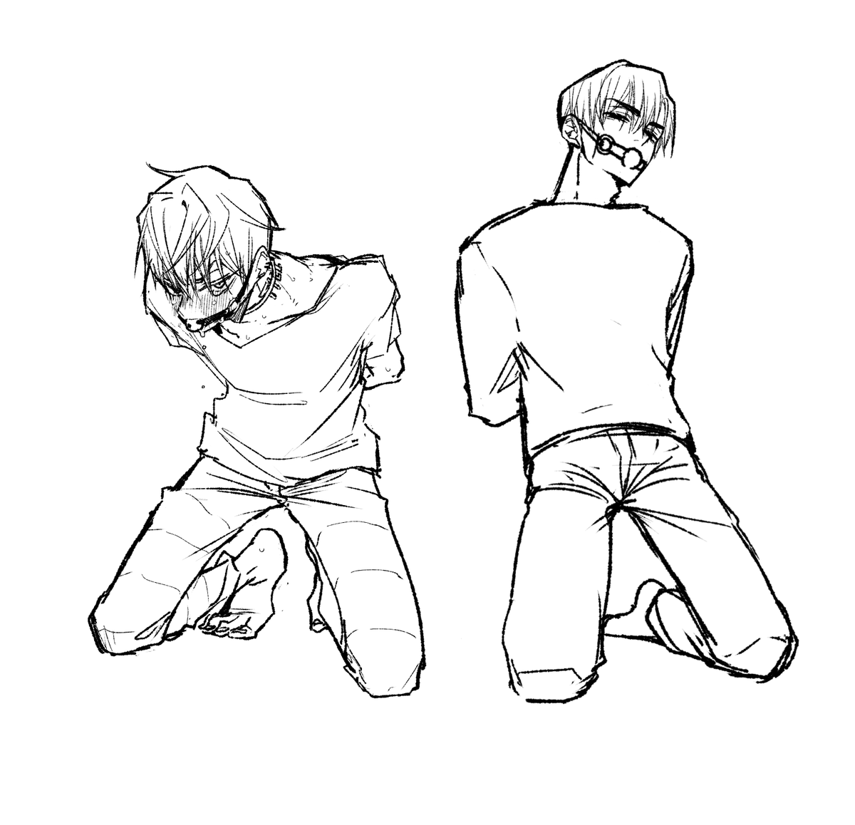 fufufutrutru's tweet photo. まだラフだけど対で描いてた https://t.co/gMPfZaoLfw