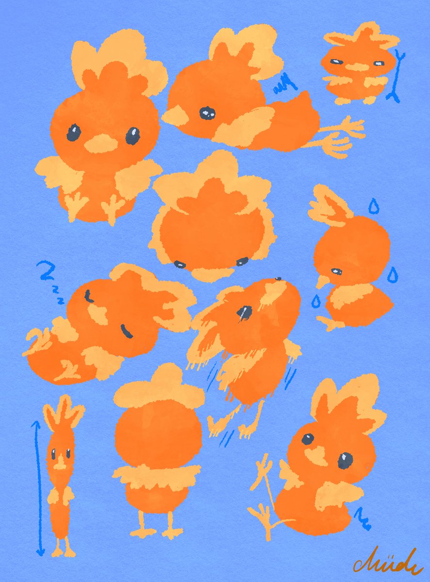 Mude0530's tweet photo. アチャモいっぱい🐥 FA 
#Pokemon #ポケモンイラスト https://t.co/MwA4KRUgz8