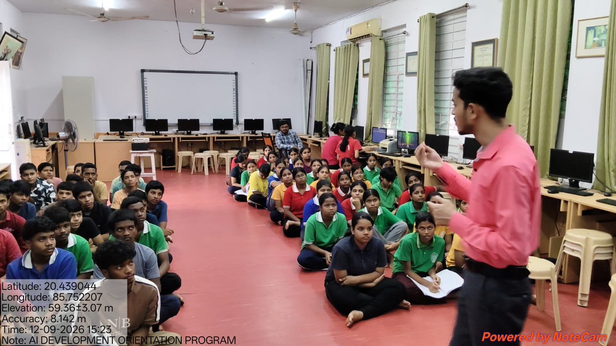 JNV_Cuttack's tweet photo. AI Skill Development Classes under IKS at PM SHRI Jawahar Navodaya Vidyalaya, Mundali, Cuttack.@#NVS_HQ@#Eduminofindia@#nvsrobbsr https://t.co/0x20dPZuPr
