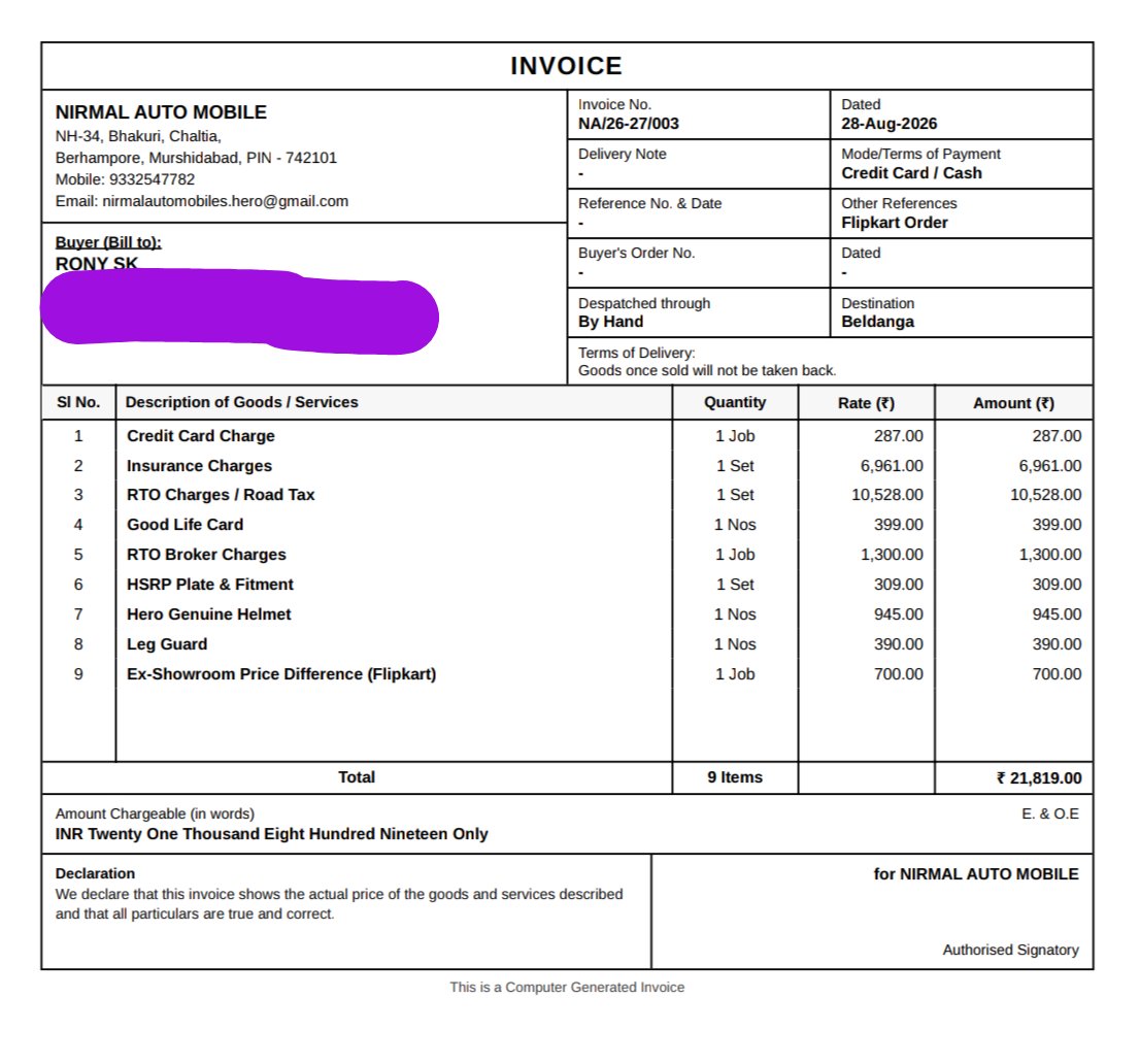 geotechrony's tweet photo. ⚠️ Beware of Hero Company &amp; Hero Dealers!

Hero = Loot? 💸
Unfair charges, no transparency, and poor customer service.

Customers deserve better! @HeroMotoCorp https://t.co/fuuxCXPAzb