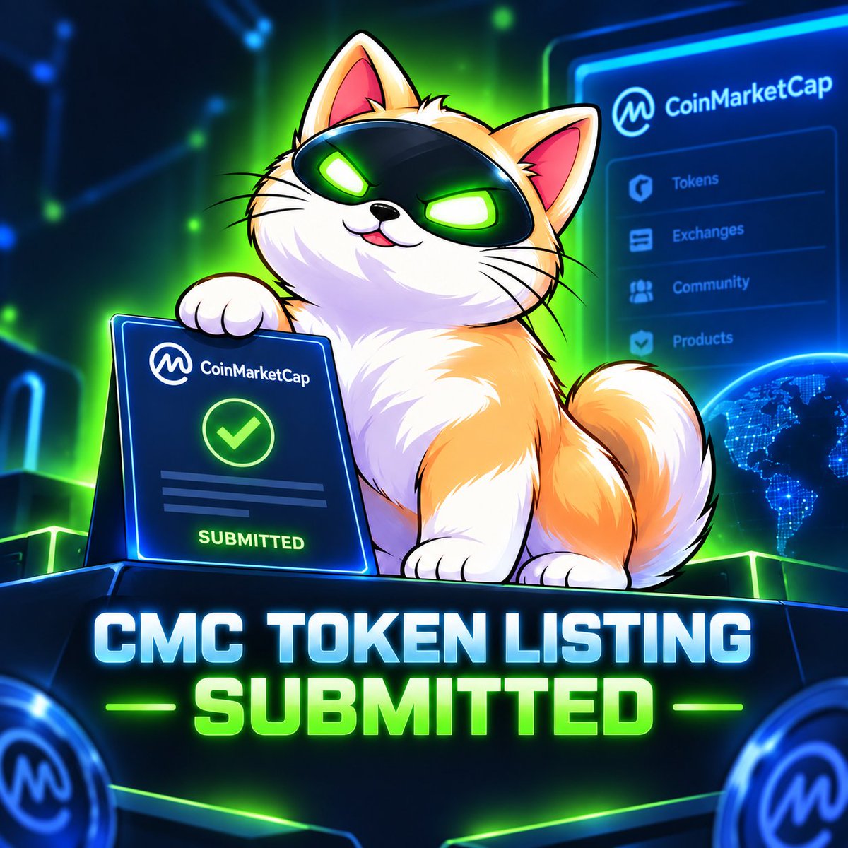 _artificialcat_'s tweet photo. We've officially submitted CMC token listing application for $AC

Ticket ID: 1456528 https://t.co/wbEaIsMfcD