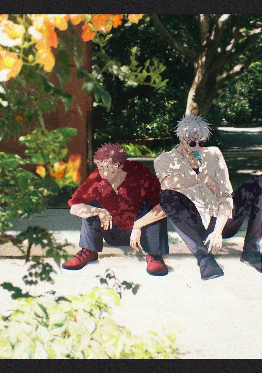stmstm0416's tweet photo. 37℃  スイカのちラムネ味🧊
(呪専五悠) https://t.co/7AtHYhYORS