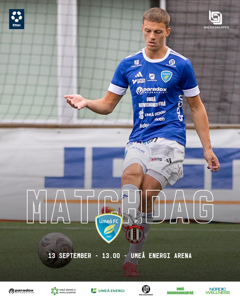 UmeaFC's tweet photo. Vi ses klockan 13.00, Umeå! 🔥 

Köp dina biljetter på https://t.co/xD9q73rHkk.

#UFCFCS #FörUmeå https://t.co/l3kYAayomJ