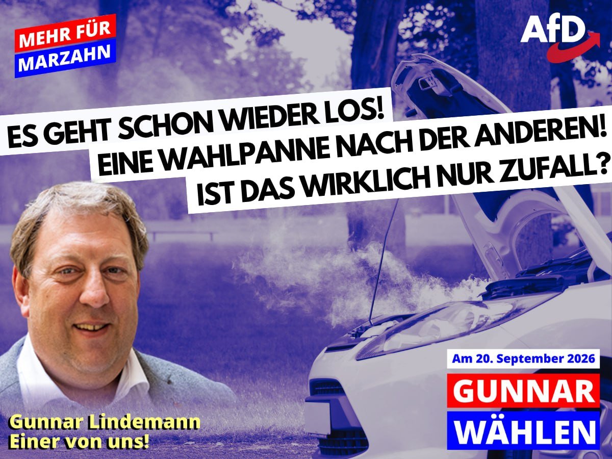 AfDLindemann's tweet photo. Es ist wirklich nicht zu fassen! Nach der Katastrophenwahl von 2021, die zwei Jahre später wiederholt werden musste, scheint die Berliner Verwaltung mit der korrekten Durchführung schon wieder überfordert zu sein. Ist das Zufall? 
https://t.co/Ea688r0ZzU https://t.co/p9c1SYY6is