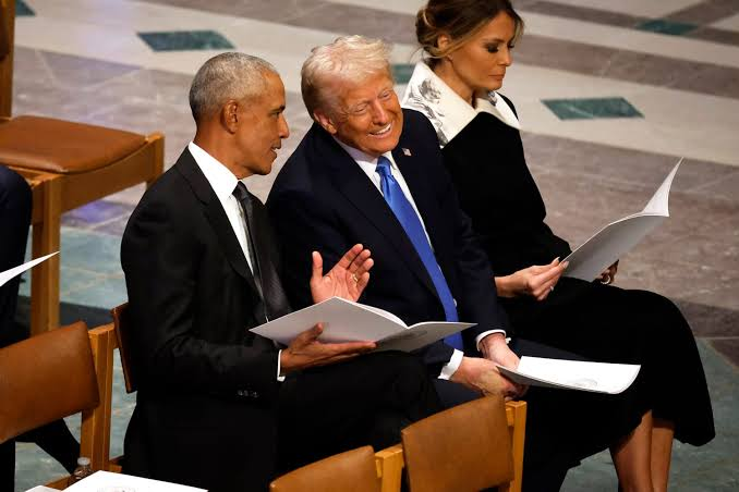 ky_statesman's tweet photo. A reminder that Trump and Obama are on the same globalist team. https://t.co/LvwSbMFJjq