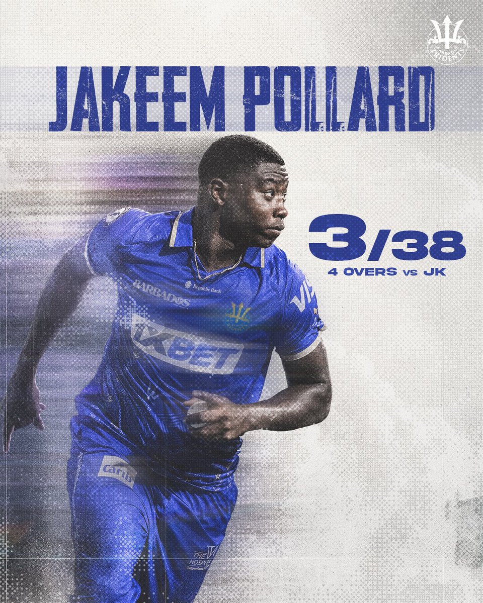 BarbadosRoyals's tweet photo. Local boy delivering three at The Mecca 🇧🇧🔥

Played, Jakeem 👏 https://t.co/Kwo9WlZ5je