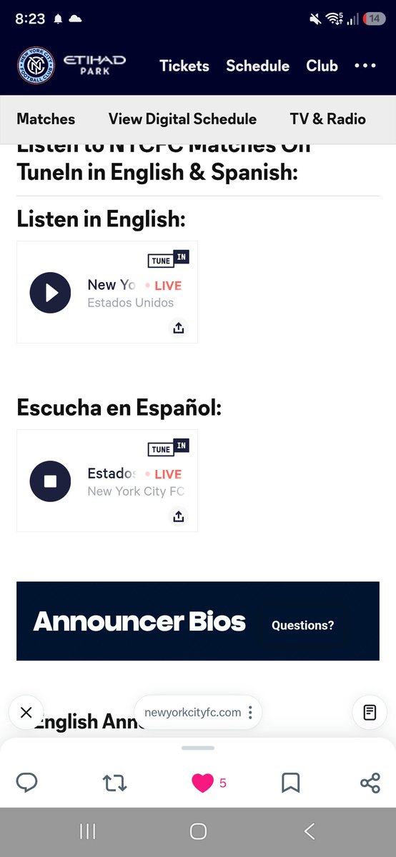 SQuintanilla87's tweet photo. @RobAbramowitz @newyorkcityfc Ya te escucho mi buen Roberto y también listo para escucharte en DAZN para el de Browns https://t.co/NgA4OPkGMP