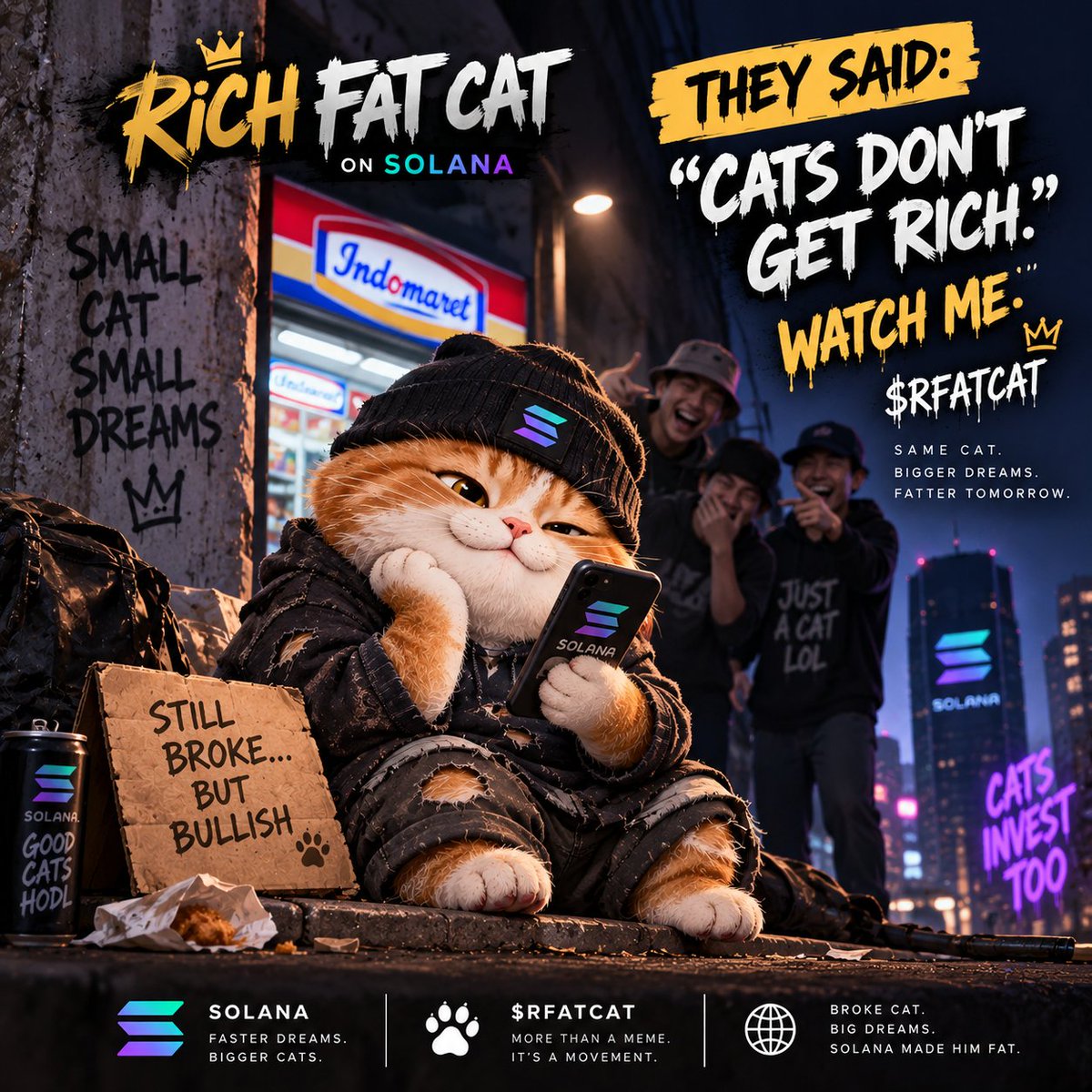RichFatCatonSol's tweet photo. They said:
βCats don't get rich.β
He said:
βWatch me.β
π±π°
$RFATCAT
Too Fat to Fail.
#RichFatCat #RFATCAT #Solana #memecoin https://t.co/79tYqdwS4I