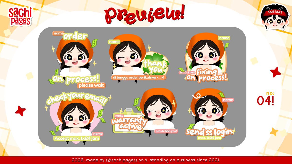 sachipages's tweet photo. 𐔌🍟 𐦯   any interaction will be appreciated >__<  !

   halo!   . .   aku   ada   3   sticker   pack   ready   stock   yang   bisa   di-rename   dengan   harga:   35k!   (  >___ O  !! )  feel   free   to   dm   me   if   you  are   interested!  . .  ꒱ 🍤! 

tags :: #bealanja https://t.co/vZDKuAODpq