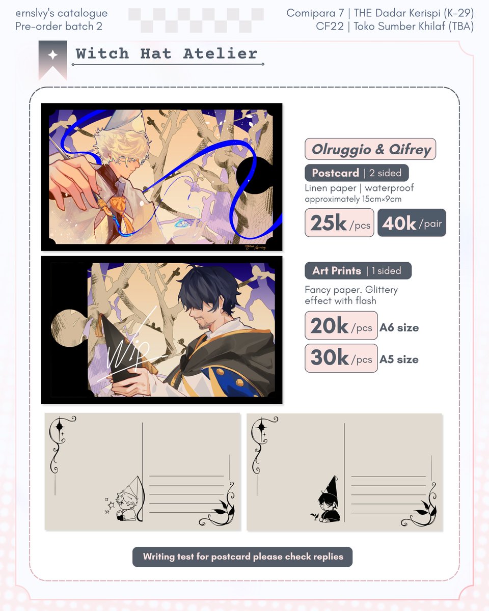 rnslvy's tweet photo. [❤️/🔄 Very appreciated! 🥹]

Natsun's #Comipara7 (OTS) &amp; #CF23 PO batch 2 is now open!
💌 : pick up &amp; mail order
⌛ : 13/9~18/9
📍 : THE Dadar Kerispi (K-29) | Toko Sumber Khilaf (TBA)
🎊 : WHA, HSR, ChroNoiR

🔗 PO below
(1/2)
#CF23Catalogue #Comifuro23catalogue #Comifuro23 https://t.co/PVnORBEsGV