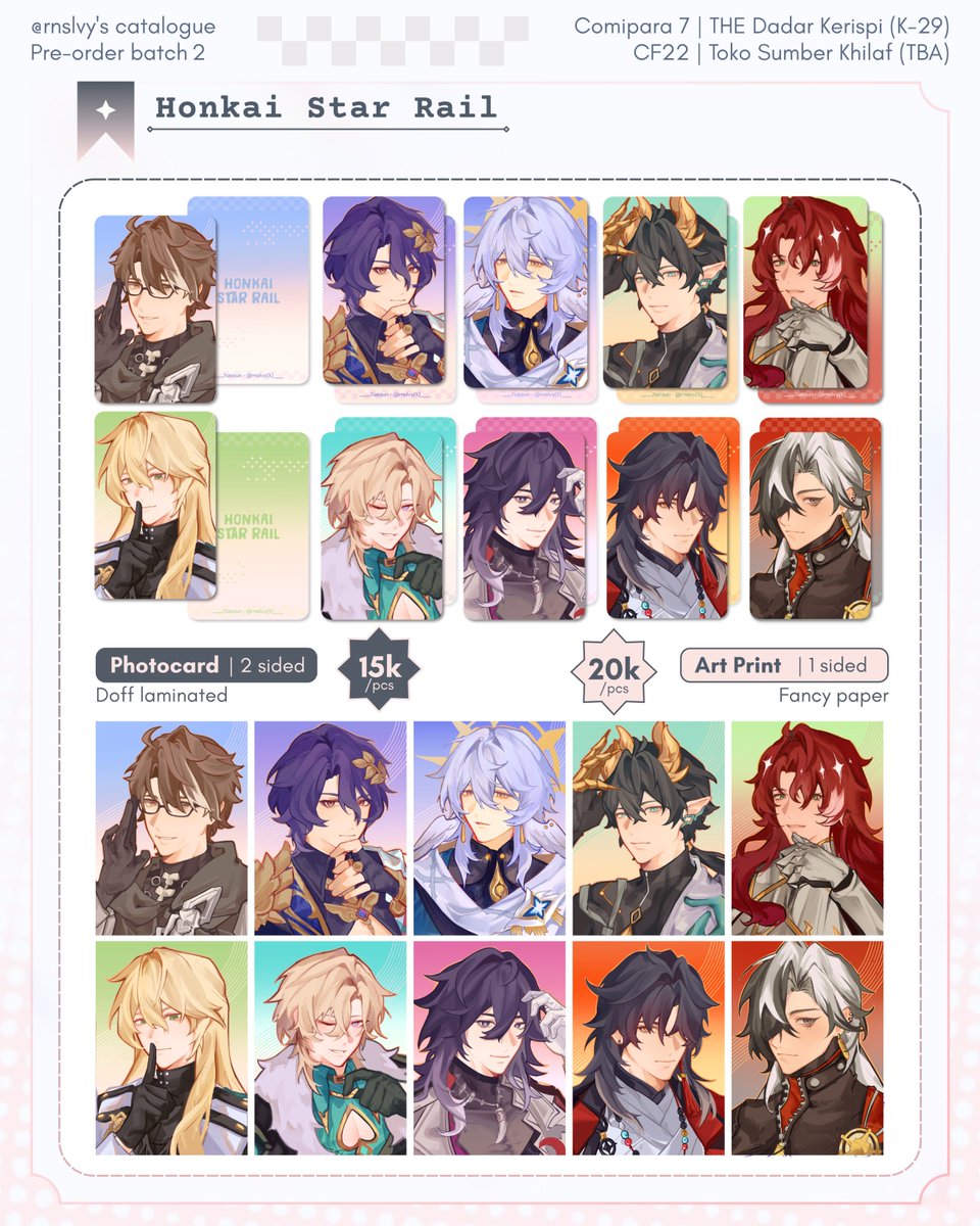 rnslvy's tweet photo. [❤️/🔄 Very appreciated! 🥹]

Natsun's #Comipara7 (OTS) &amp; #CF23 PO batch 2 is now open!
💌 : pick up &amp; mail order
⌛ : 13/9~18/9
📍 : THE Dadar Kerispi (K-29) | Toko Sumber Khilaf (TBA)
🎊 : WHA, HSR, ChroNoiR

🔗 PO below
(1/2)
#CF23Catalogue #Comifuro23catalogue #Comifuro23 https://t.co/PVnORBEsGV
