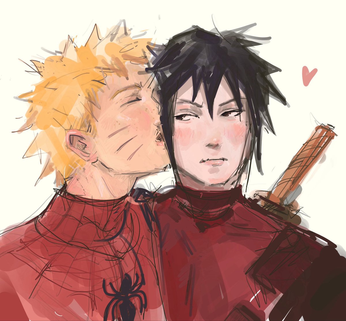 macrumll's tweet photo. smooch 
#naruto #narusasu #spiderman #deadpool https://t.co/xxxxc6mcGW