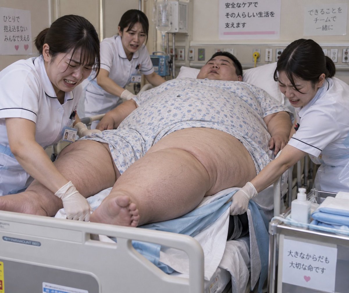 emuko_nurse's tweet photo. 【入院してきて1番迷惑な患者】

　　　　　デブ https://t.co/7Eejc5gGE9