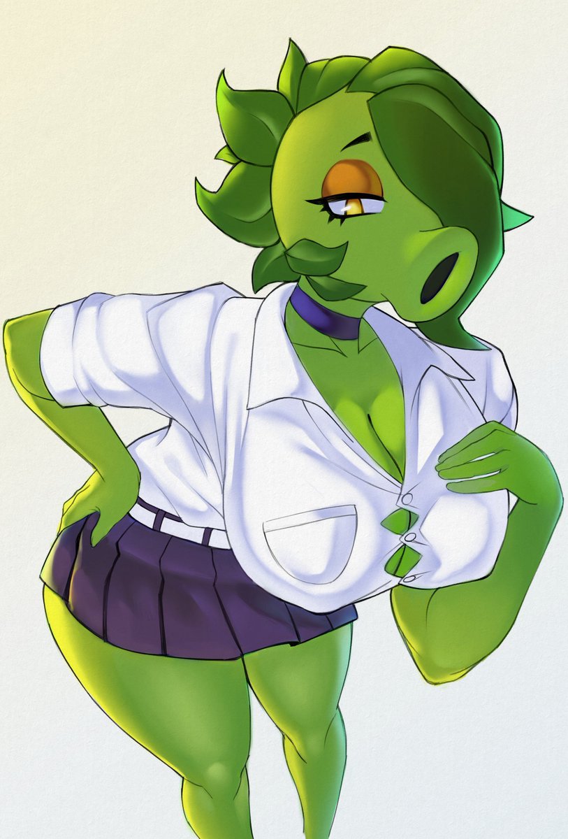ToneMain1's tweet photo. Peashooter gal 
#pvz #peashooter https://t.co/b3j1Jrgwdh
