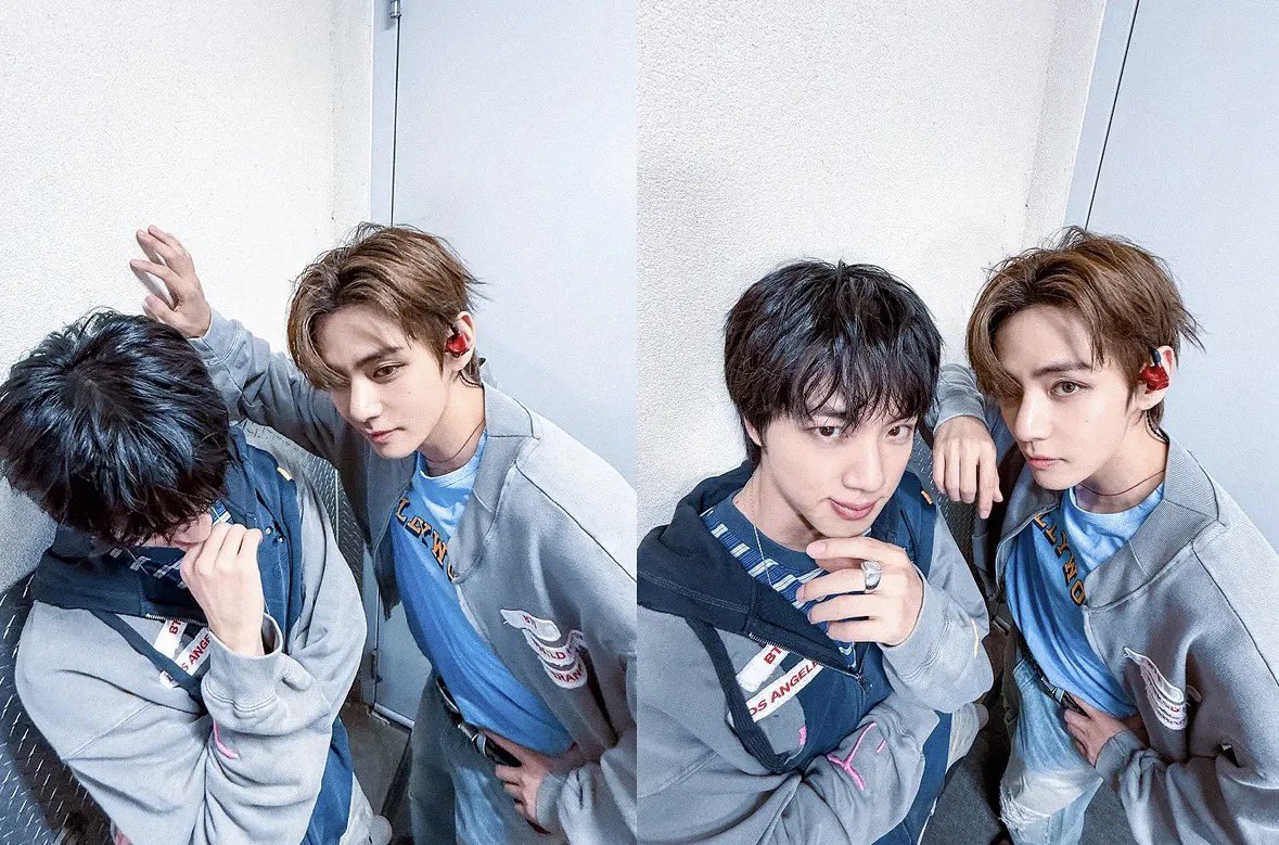jinniesarchives's tweet photo. PRETTY TAEJIN ON JIN INSTAGRAM 🥹🐻🐹 https://t.co/aJgv1bL3VT