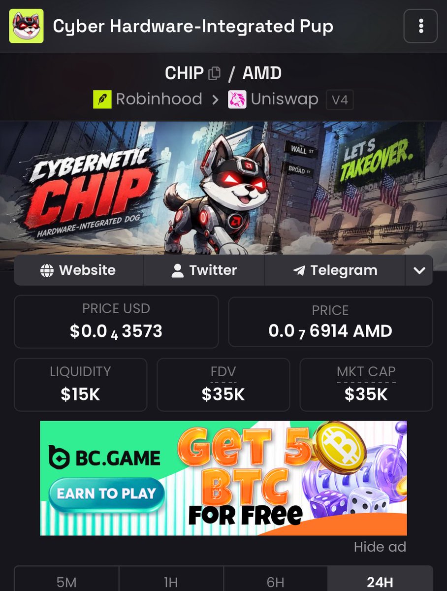 Broski_Jeet's tweet photo. CHIP CTO REDESIGN! 🐶 

$AI is at $300M MC paired with $NVDA.

$CHIP is sitting at only ~$35K MC paired with $AMD. That’s an insane gap.

If $AI can command $300M, there’s no reason $CHIP can’t eventually sit at $150M+ with the right execution and attention.

4000x loading. https://t.co/hxTiEQsuE2