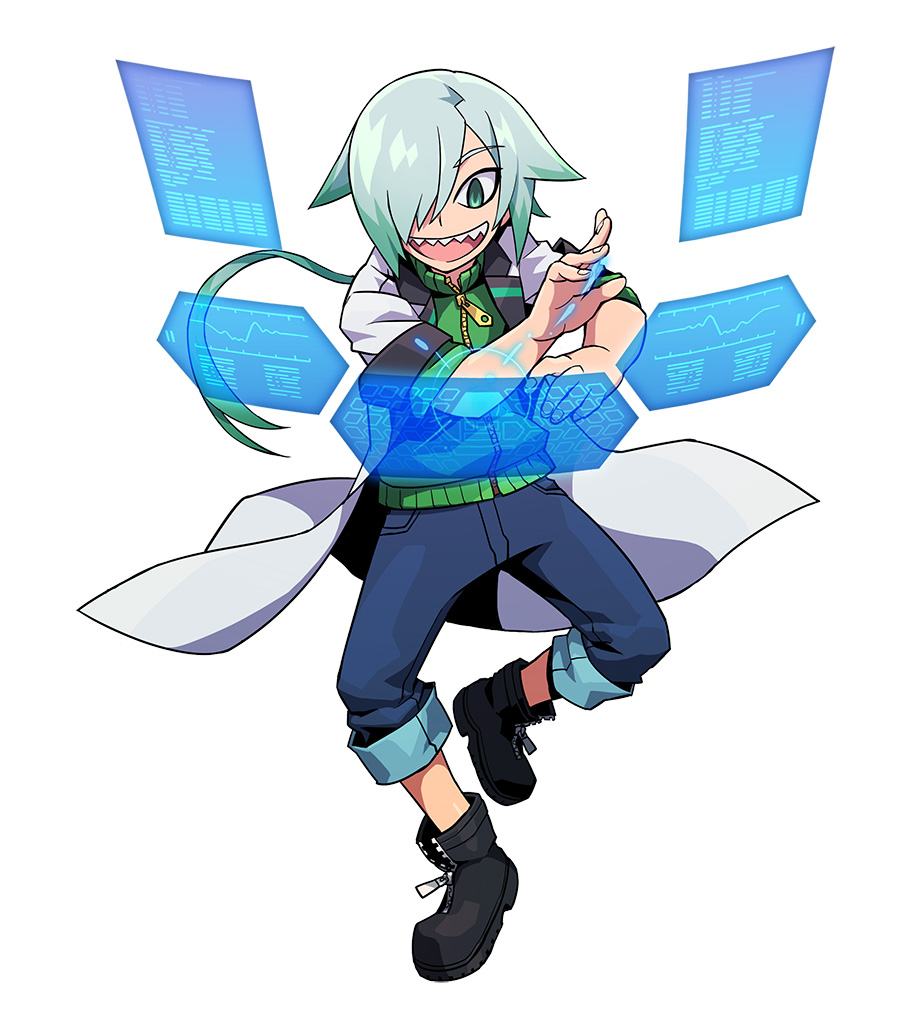 GunvoltOfficial's tweet photo. ⚡#ガンヴォルト△ Nintendo Switch 2 Editionキャラ紹介⚡

■《境界線上の電脳王（シリアルエクスペリメント）》テセオ（CV #石原朋典）
『【悲報】ガンヴォルト終了のお知らせつってｗｗｗ』

物質を電子データに変換したり、逆にデータの存在を現実に顕現させることができる“ワールドハック”の能力者。

海外の動画投稿サイトの元投稿者で、情勢悪化の余波を受けてお気に入りのサイトが閉鎖したことをきっかけに、エデンの通信設備に惹かれて活動に参加した。

普段からネットスラングを多用し、口を開けば相手をイラつかせる言動をとるが、本人に全く悪気はない。

製品情報は公式を✅https://t.co/jCGKcAGPvN