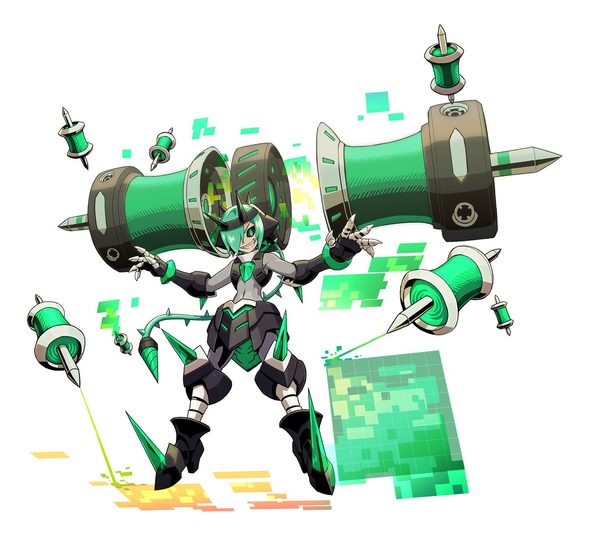 GunvoltOfficial's tweet photo. ⚡#ガンヴォルト△ Nintendo Switch 2 Editionキャラ紹介⚡

■《境界線上の電脳王（シリアルエクスペリメント）》テセオ（CV #石原朋典）
『【悲報】ガンヴォルト終了のお知らせつってｗｗｗ』

物質を電子データに変換したり、逆にデータの存在を現実に顕現させることができる“ワールドハック”の能力者。

海外の動画投稿サイトの元投稿者で、情勢悪化の余波を受けてお気に入りのサイトが閉鎖したことをきっかけに、エデンの通信設備に惹かれて活動に参加した。

普段からネットスラングを多用し、口を開けば相手をイラつかせる言動をとるが、本人に全く悪気はない。

製品情報は公式を✅https://t.co/jCGKcAGPvN