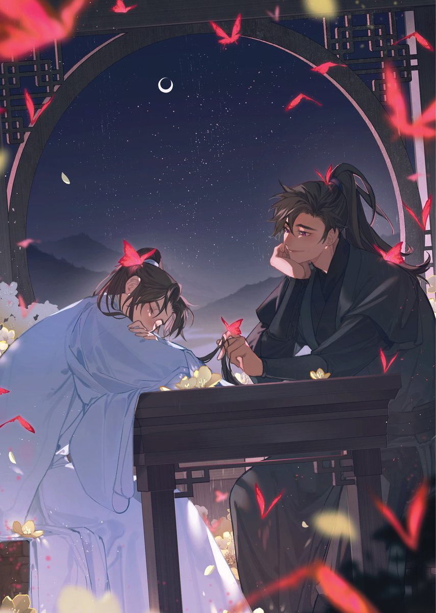 withhualian's tweet photo. I read 2ha in 2021 (fan translation). Even though there's an official translation now and I own all the ebooks, I still haven't reread it since. 😭 Should I put myself through that pain again? 😂😭

Illutrations by: St (@/akkaccel) https://t.co/sdl6MEIwjG