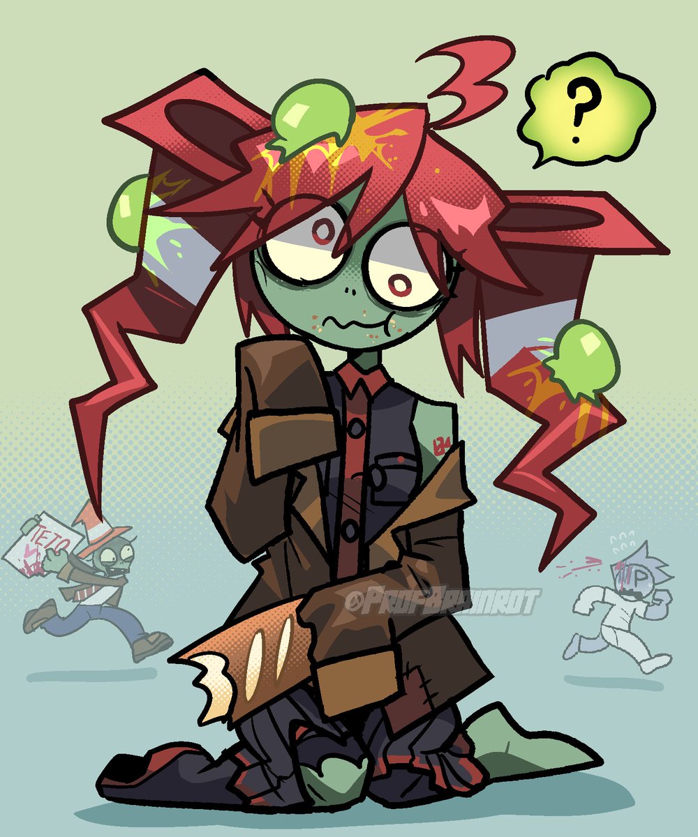 Profbrainrot's tweet photo. The Cone-Teto Zombie ate your..... baguette!🥖 #pvz #plantsvszombies #vocaloid https://t.co/6ljjoFJ9AK