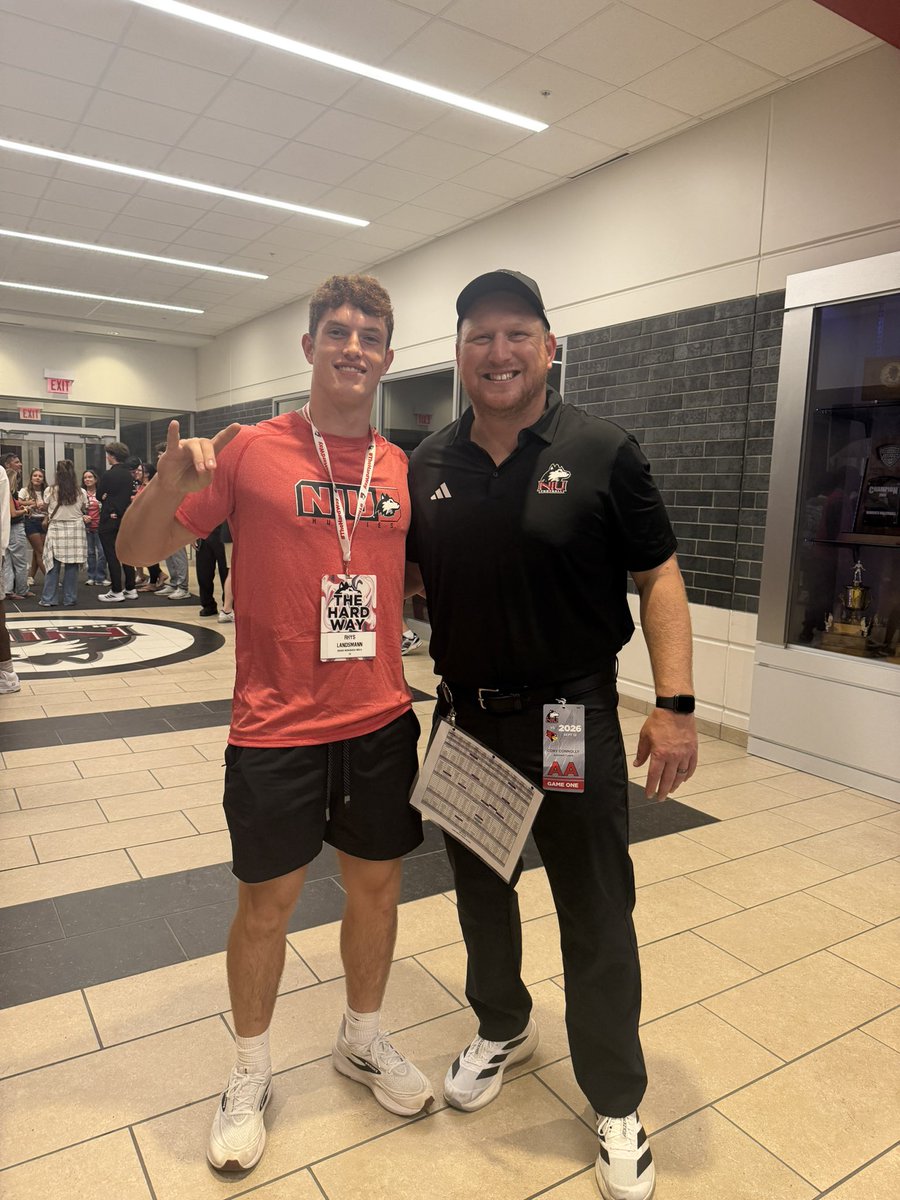 rhys_landsmann's tweet photo. Had a great time at NIU for the game day visit vs. ISU! I got to learn about NIU's culture and recruiting process. It was an unreal environment! #TheHardWay 
 @247Sports @IHSASMBALL @bmchsfootball @PrepRedzoneIL @DeepDishFB @youngbloodgreg @coachPatRyan @CoryConnolly   @EDGYTIM @RivalsHS @Rivals @TheUCReport @nielstopczynski @CoachBurket @Coachragone @Coach_zags @IWUCoachJW @CoachLuceSXU @Coach19Bell @OJW_Scouting @CoachBrown24 @Coach_Chaffee @CoachJCaraway @coach_cahill @JacksonKing_FB @bbubna @David_Josephson @DanSwanstrom @CoachJDittman58 @Smith_D55 @coach_smcgowan @RyanBrowne05
