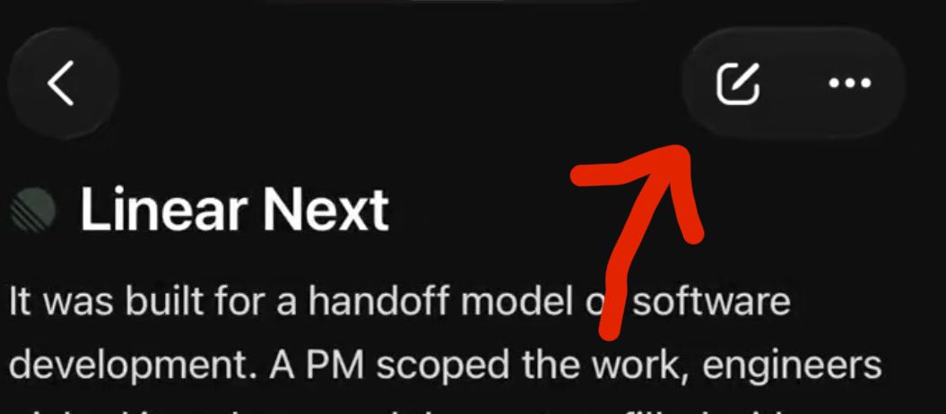 cosmincodes's tweet photo. @karrisaarinen @linear Some feedback: I always press this button thinking it will edit the task I’m currently on, but it actually opens the screen to create a new task https://t.co/iuTlZBRHBa