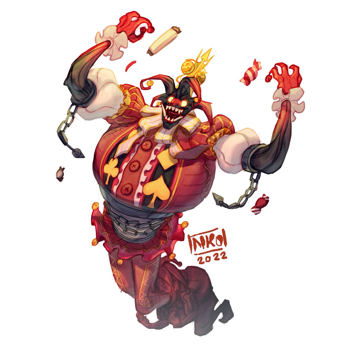 Nicko_Febrian's tweet photo. This one was made for Halloween 2022. Very proud of this one!
I called him Heartless Jester. VERY KINGDOM HEARTS 💗 https://t.co/hW45oN19YZ