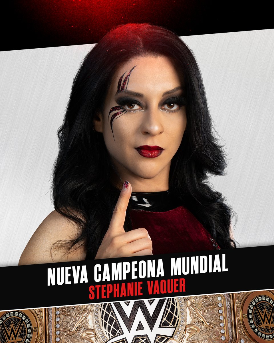 wweespanol's tweet photo. Chile nunca dejó de creer y Stephanie Vaquer es la nueva Campeona Mundial  ☝️👩‍🦰🏅🇨🇱 https://t.co/bNmxht4N4j